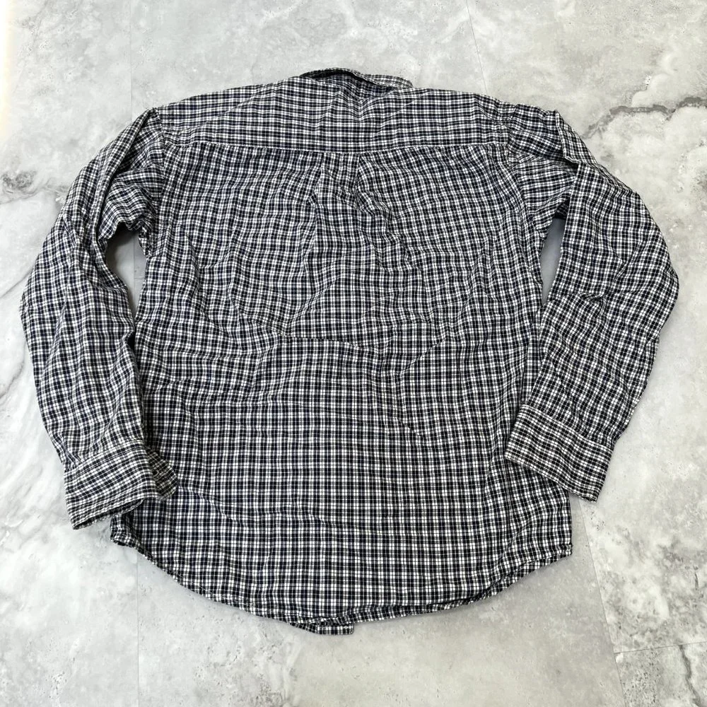 Ralph Lauren‎ Boys Size Small S (8) Blue White Plaid Button Down